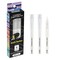 Creative Inspirations Acrylic Paint Markers Set of 3 White: Water-Based Acrylic Markers for Artists w/ Flexible Brush Tips in Stacked Carrying Case, Bleed-Resistant, Lightfast, For Wood, Glass, Paper
